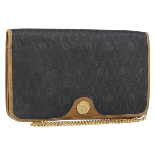 Christian Dior Vintage honeycomb clutch Canvas, BLACK, CANVAS, Clutche & pouche