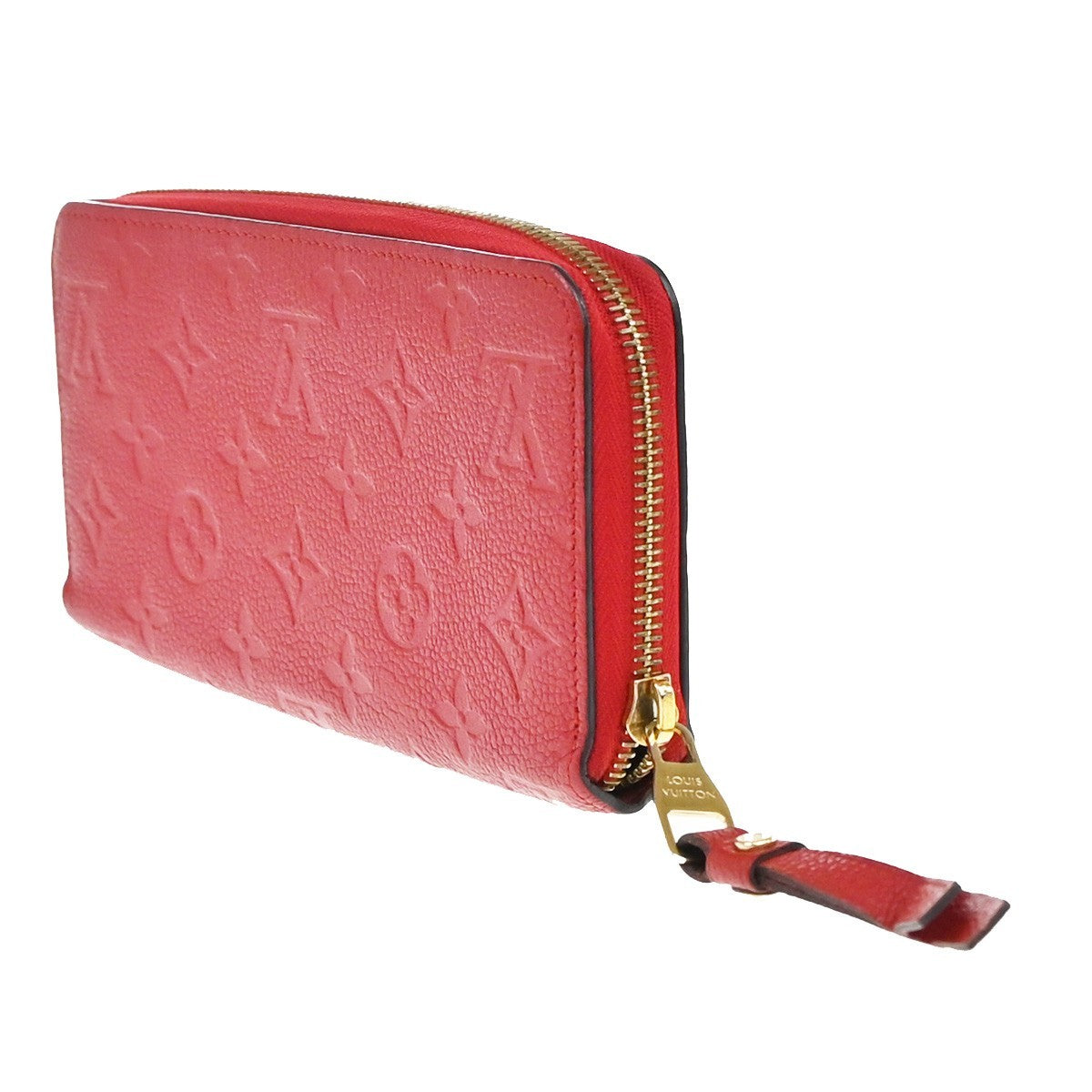 Louis Vuitton Zippy Wallet NM Leather Empreinte, RED, LEATHER, Wallets