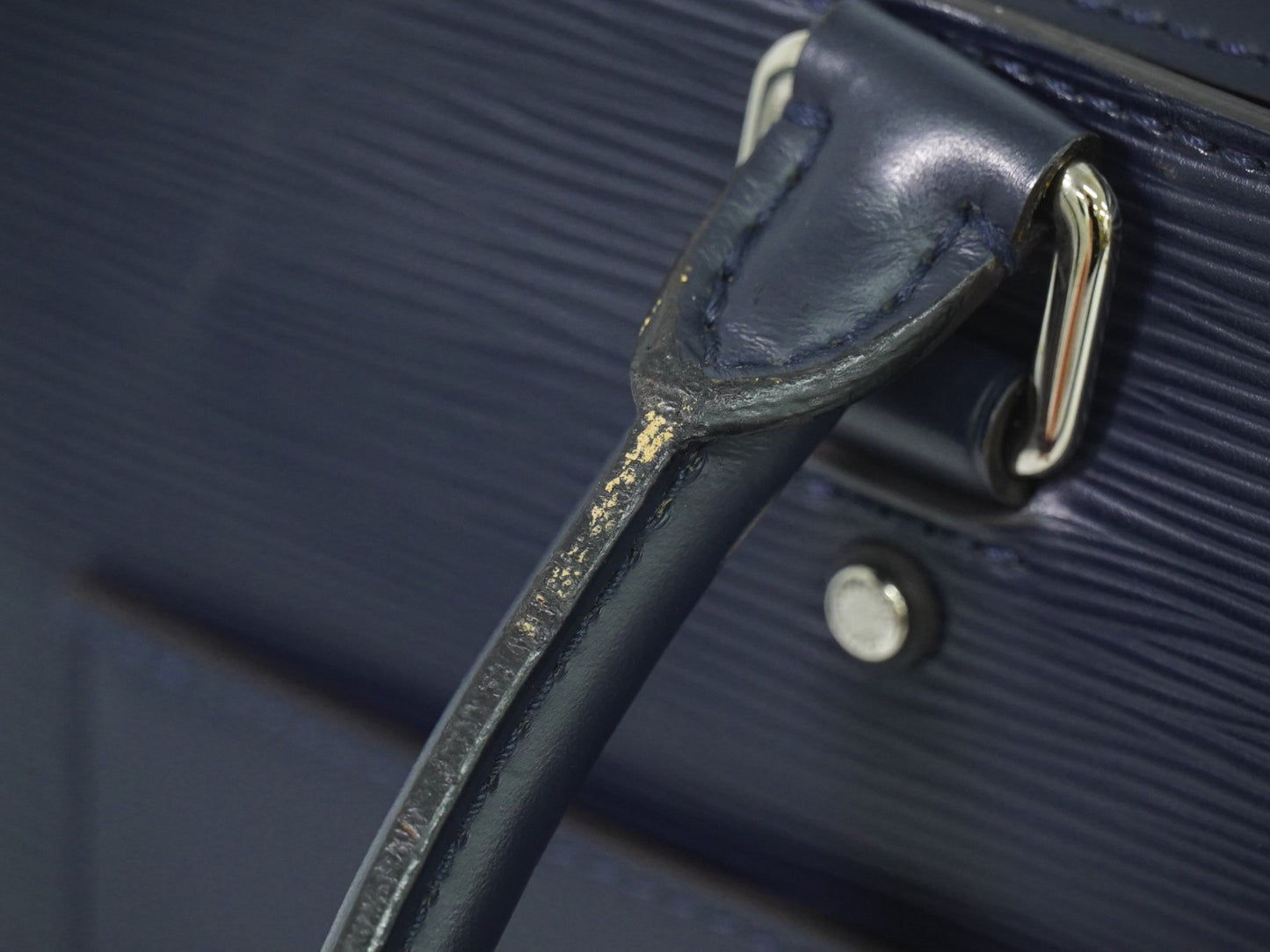 Louis Vuitton Brooks Briefcase Epi Leather, NAVY, LEATHER, Briefcase