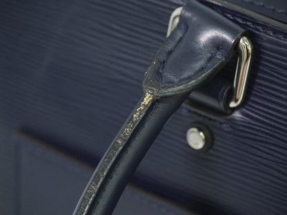 Louis Vuitton Brooks Briefcase Epi Leather, NAVY, LEATHER, Briefcase