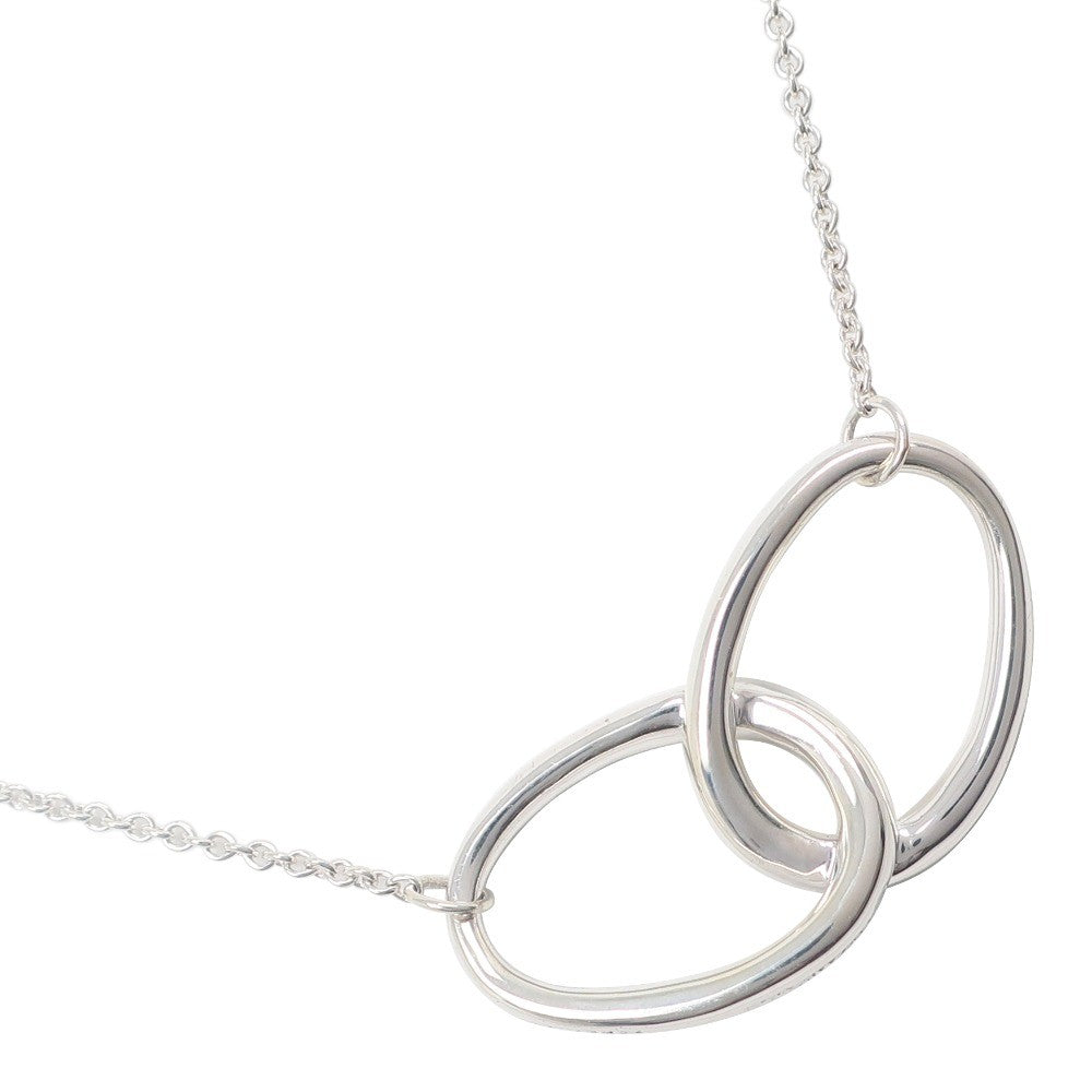 Tiffany & Co. Elsa Peretti Double Loop Pendant Necklace Silver 925, SILVER, SILVER, Necklace