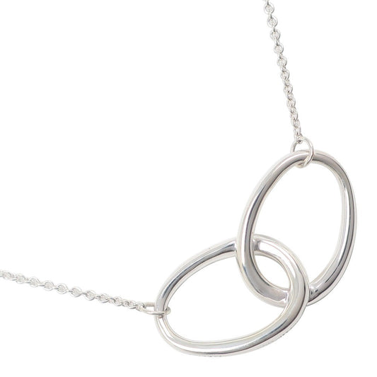 Tiffany & Co. Elsa Peretti Double Loop Pendant Necklace Silver 925, SILVER, SILVER, Necklace