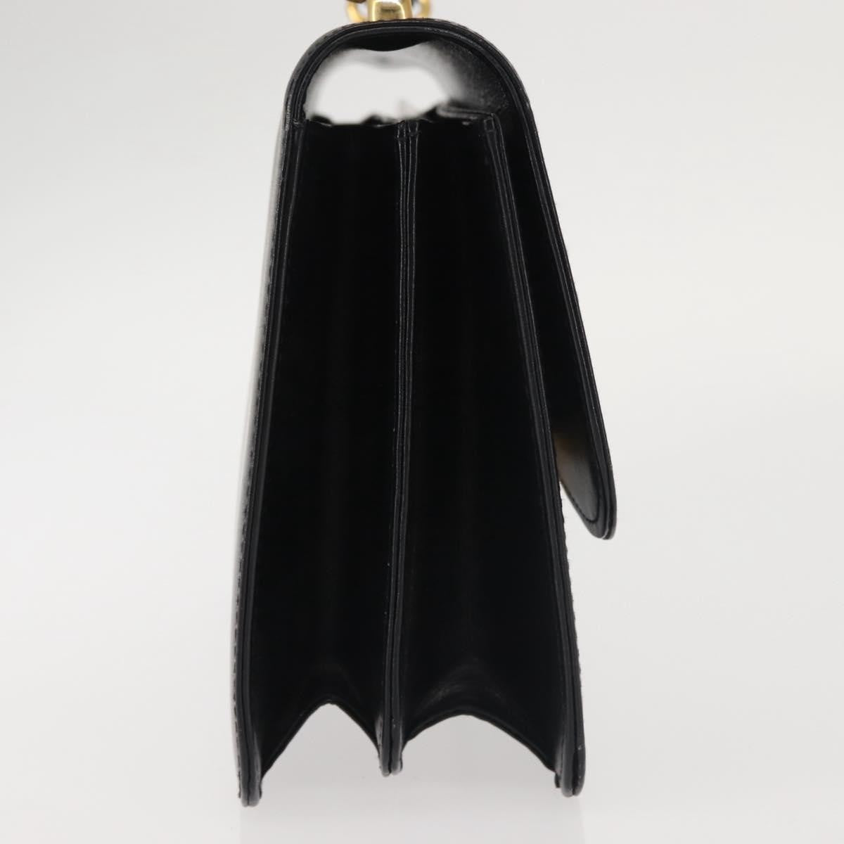 Gucci 1973 Flap Top Handle Bag Leather, BLACK, LEATHER, Handbag