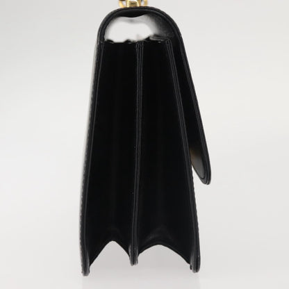 Gucci 1973 Flap Top Handle Bag Leather, BLACK, LEATHER, Handbag