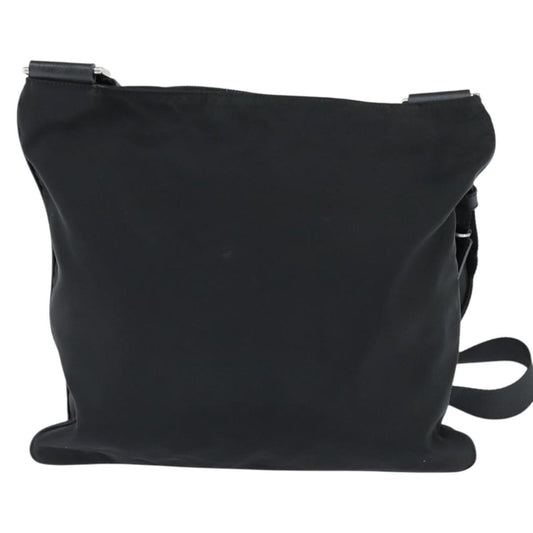 Prada Front Pocket Messenger Bag Tessuto, BLACK, NYLON, Shoulder bag