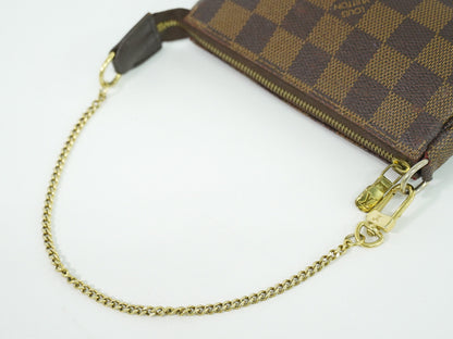 Louis Vuitton Pochette Accessoires Damier, BROWN, CANVAS, Clutche & pouche