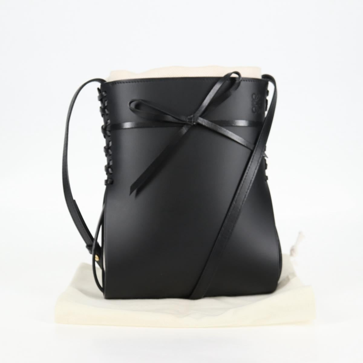 Loewe Ikebana Crossbody Bag Leather, BLACK, LEATHER, Crossbody bag