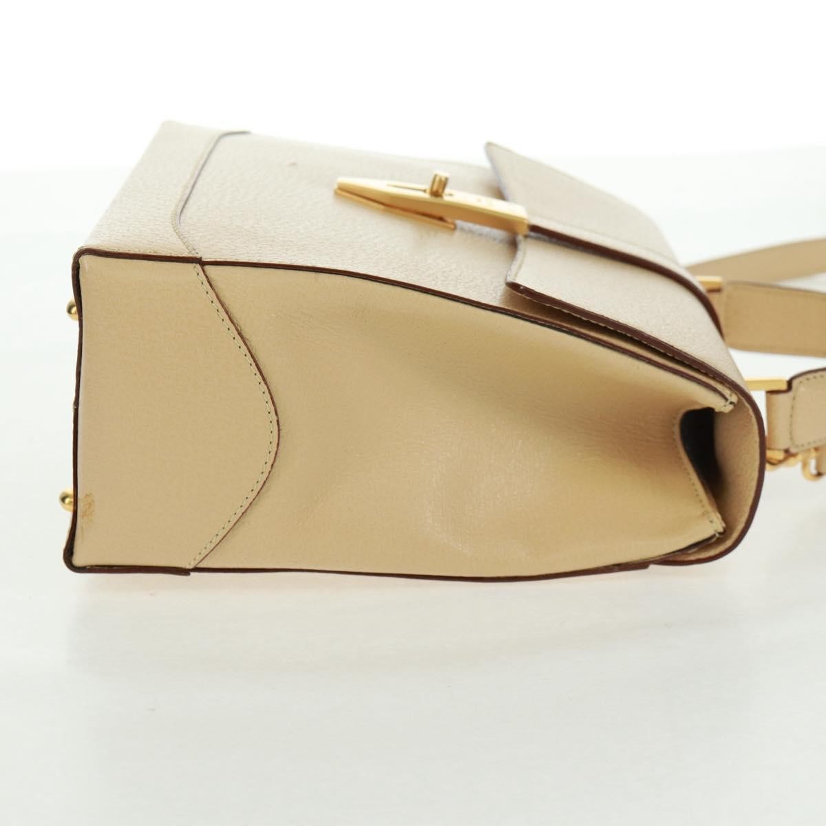 Celine 16 Top Handle Bag Grained Calfskin, BEIGE, LEATHER, Handbag