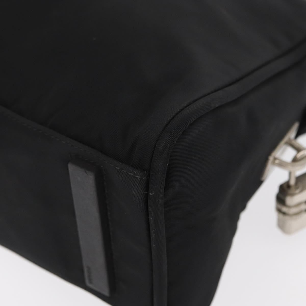 Prada Bowling Shoulder Bag Tessuto, BLACK, NYLON, Shoulder bag