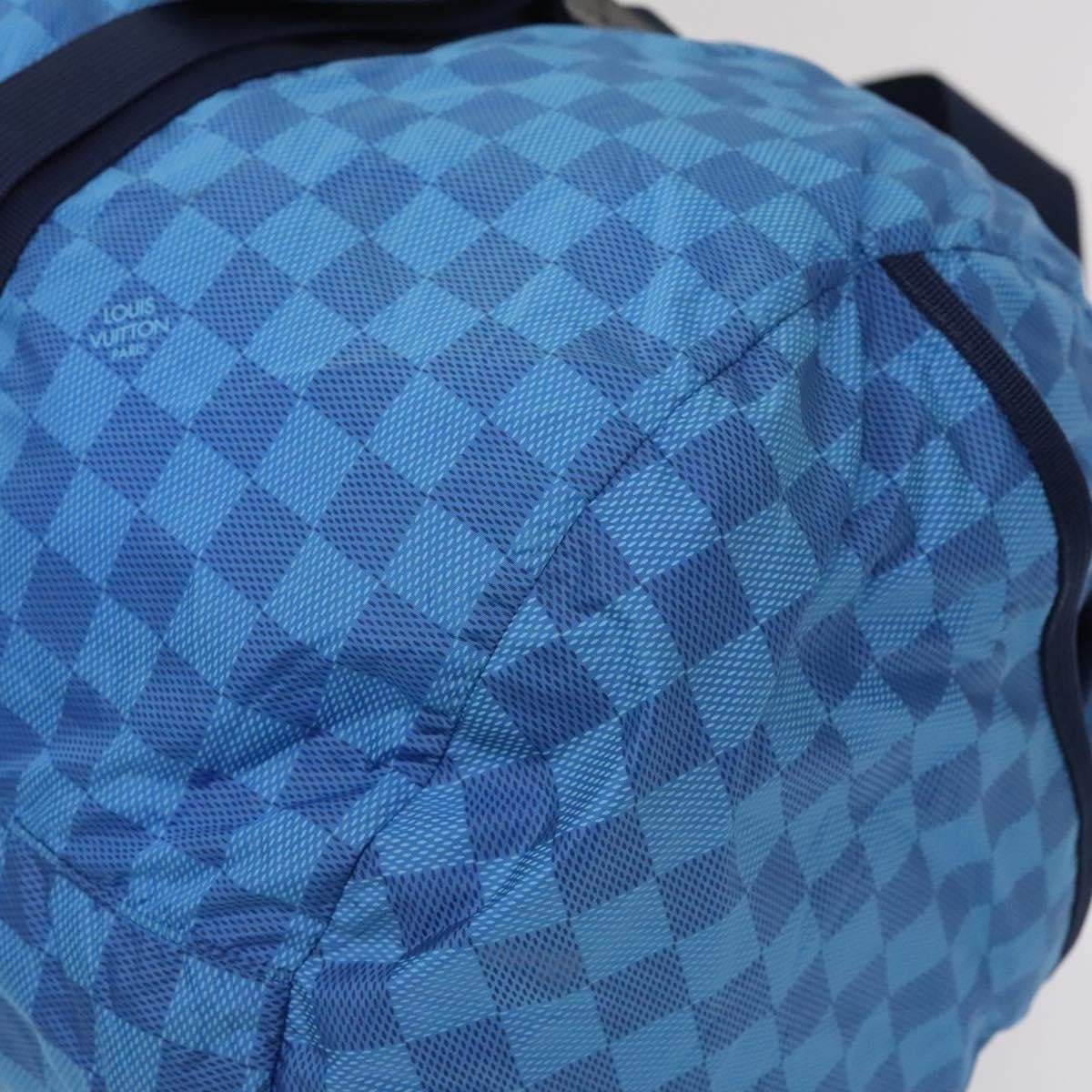 Louis Vuitton Aventure Practical Duffle Bag Damier Nylon, BLUE, NYLON, Travel bag