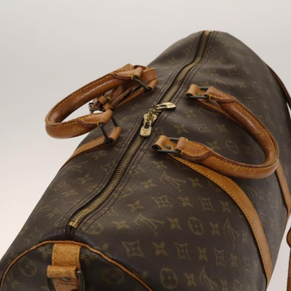 Louis Vuitton Keepall Bandouliere Bag Monogram Canvas, BROWN, CANVAS, Travel bag