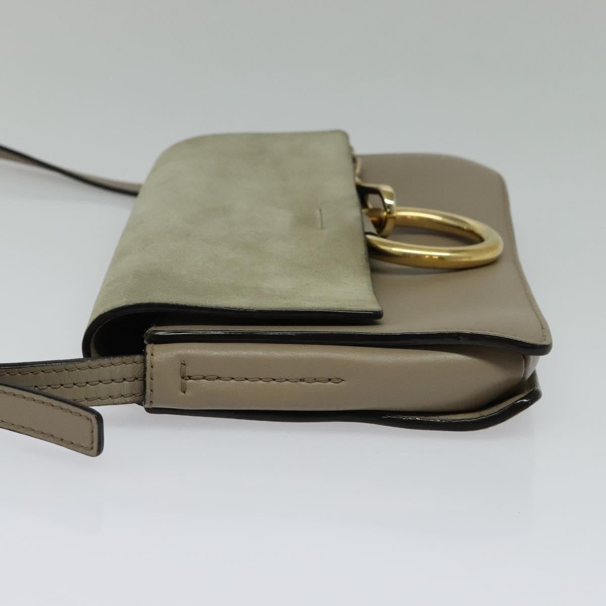 Chloe Faye Crossbody Leather and Suede, GRAY, SUEDE, Shoulder bag