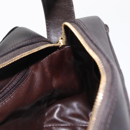 Chanel Vintage Front Pocket Camera Shoulder Bag Leather, BROWN, LEATHER, Shoulder bag