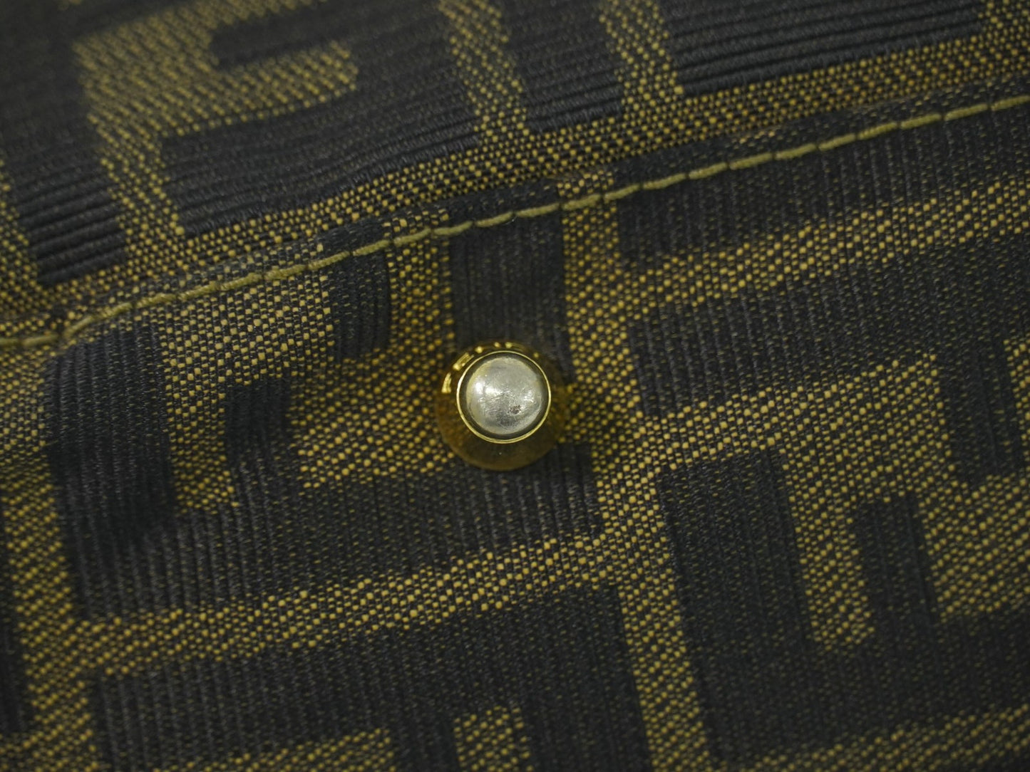 Fendi Vintage Zucca Handbag Zucca, BROWN, CANVAS, Handbag