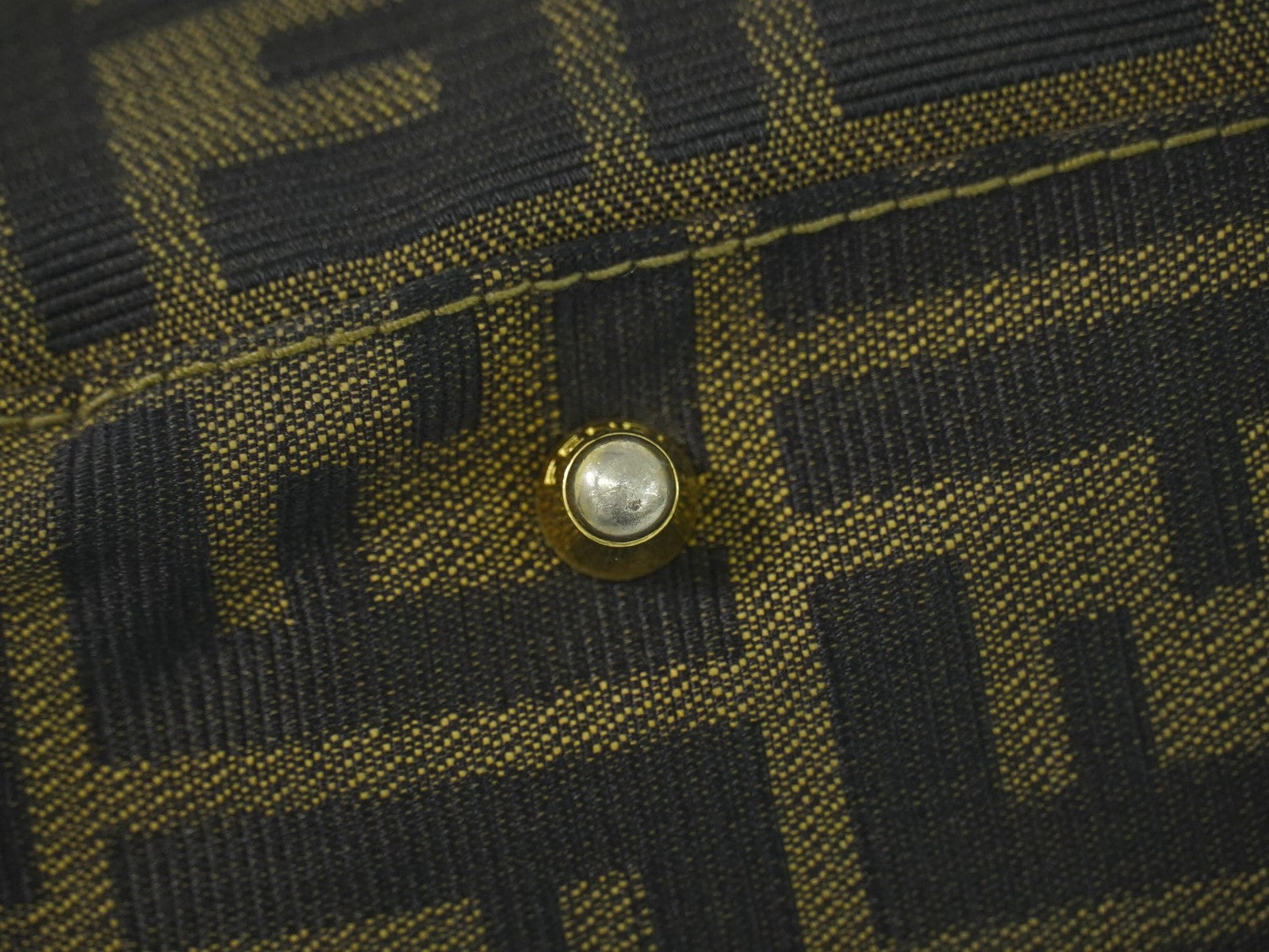 Fendi Vintage Zucca Handbag Zucca, BROWN, CANVAS, Handbag