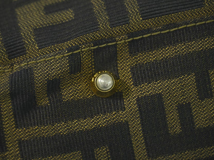 Fendi Vintage Zucca Handbag Zucca, BROWN, CANVAS, Handbag