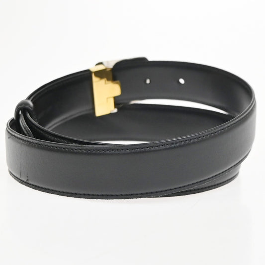 Cartier Santos Plaque Reversible Belt Leather, Black, Leather, Belt