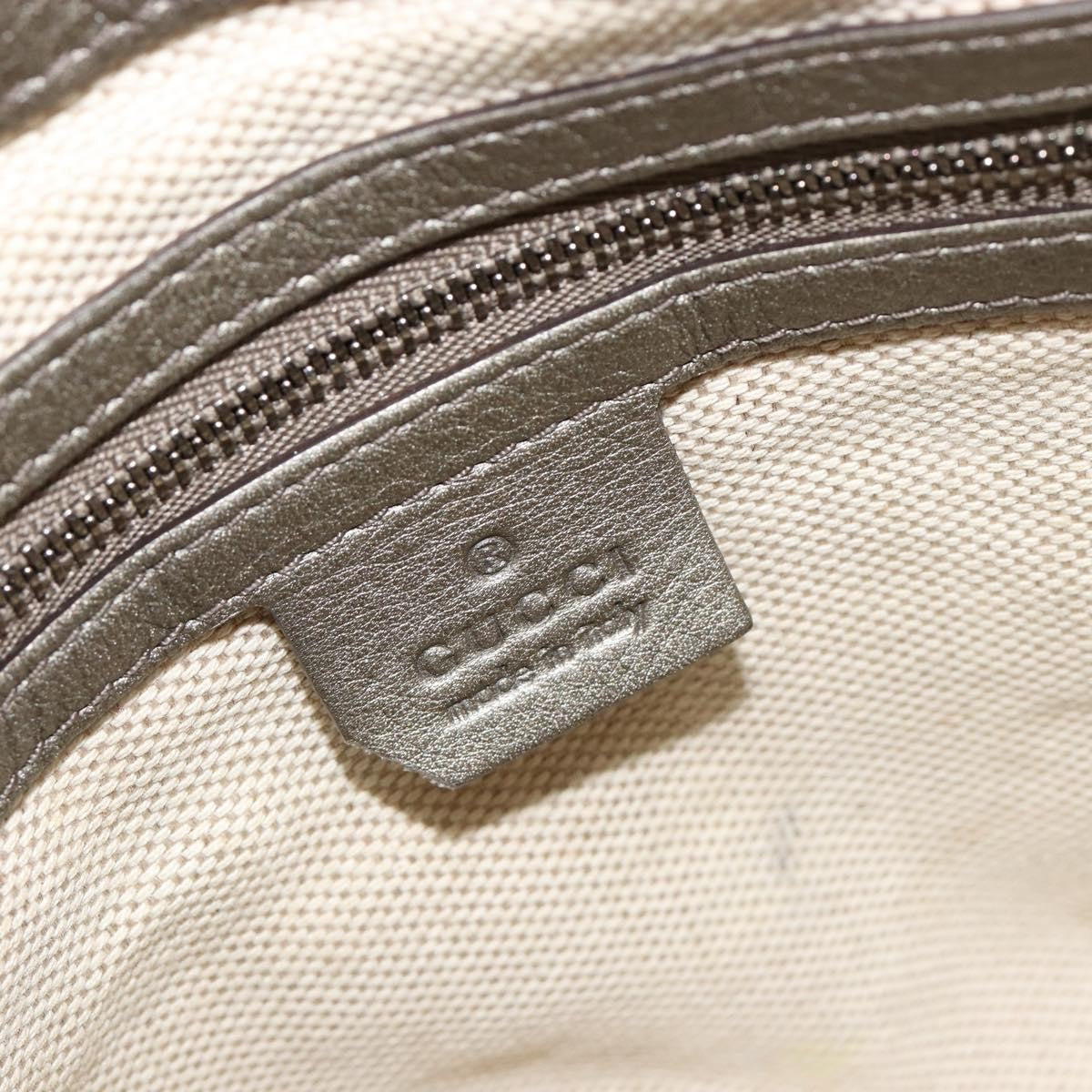 Gucci Soho Convertible Top Handle Bag Leather, Silver, Leather, Handbag