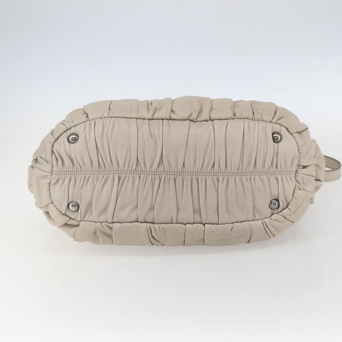 Prada Gaufre Convertible Tote Nappa Leather, BEIGE, LEATHER, Handbag