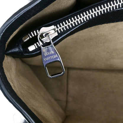 Louis Vuitton Sevres Handbag Mahina Leather, BLACK, LEATHER, Shoulder bag