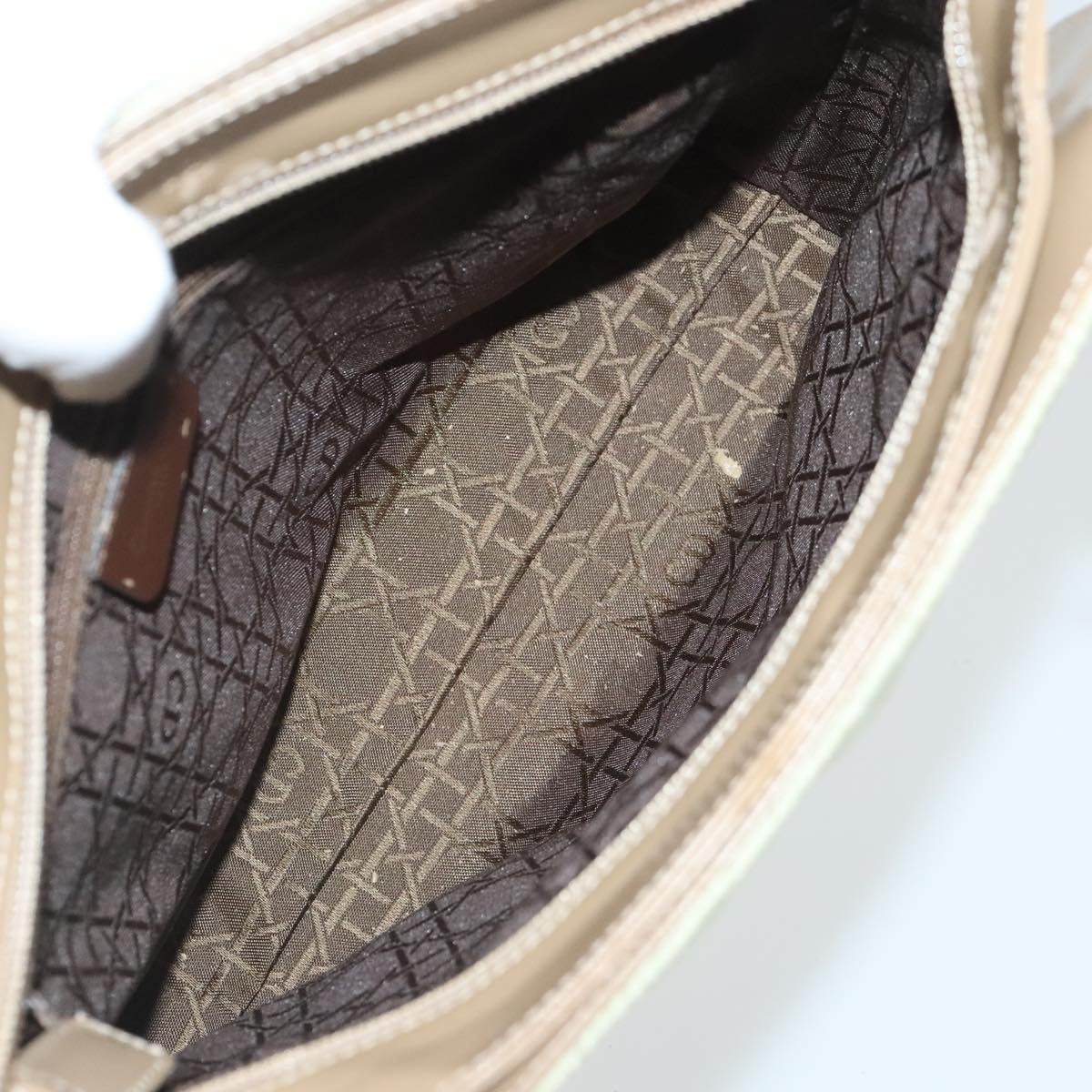 Christian Dior Vintage Tote Cannage Quilt Nylon, BEIGE, NYLON, Tote bag