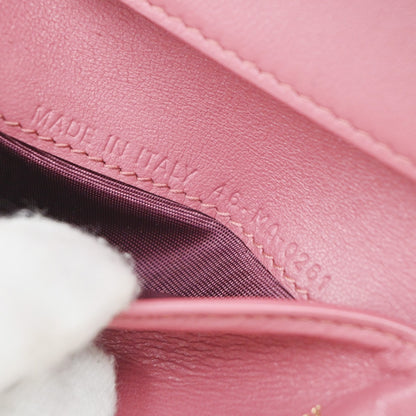 Christian Dior Saddle Trifold Flap Wallet Leather, PINK, LEATHER, Wallets