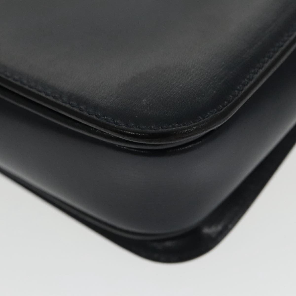 Gucci Vintage Shoulder Bag Leather, NAVY, LEATHER, Shoulder bag