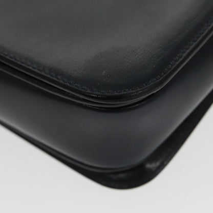 Gucci Vintage Shoulder Bag Leather, NAVY, LEATHER, Shoulder bag