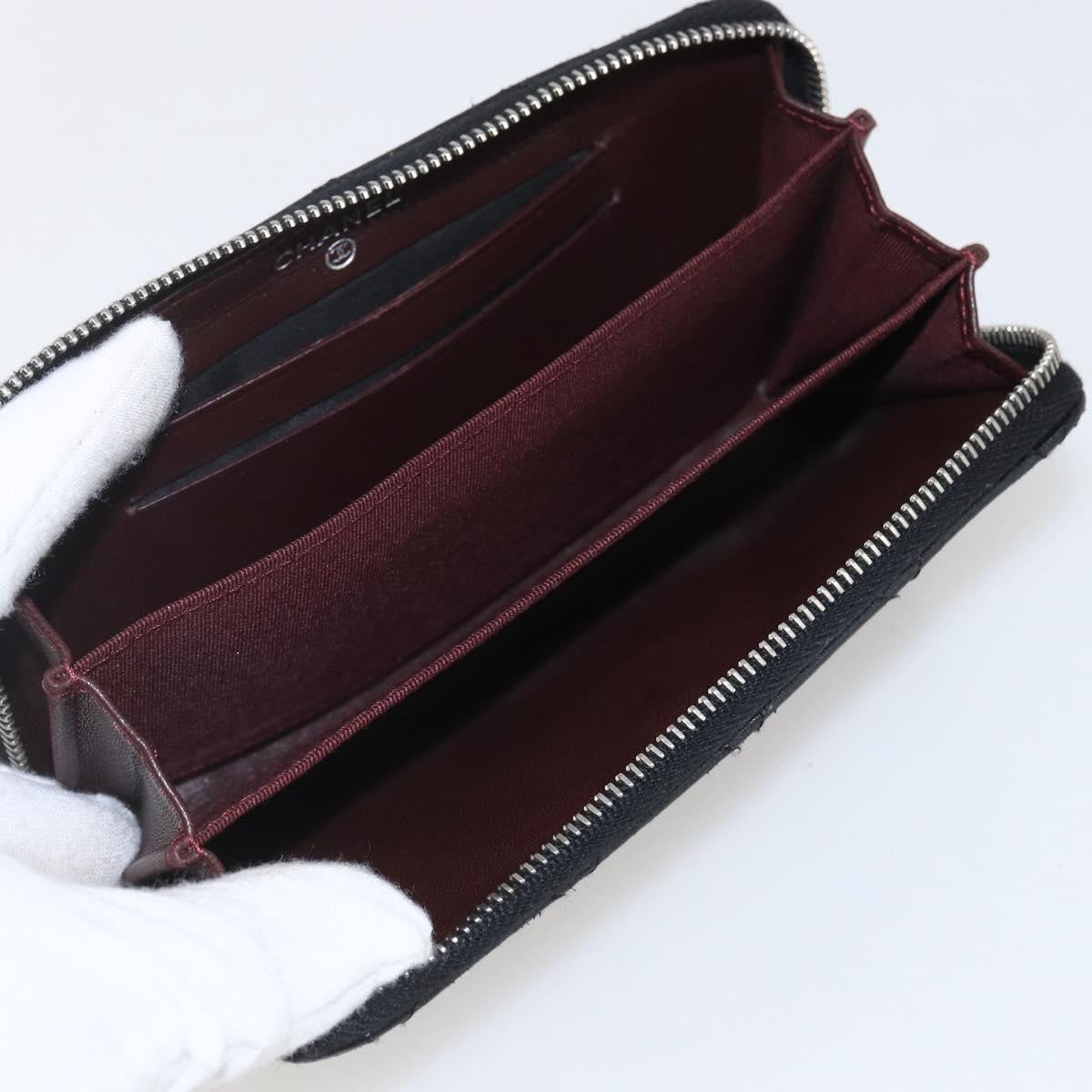 Chanel Zip Around Organizer Wallet Quilted Lambskin, BLACK, LEATHER, Wallets