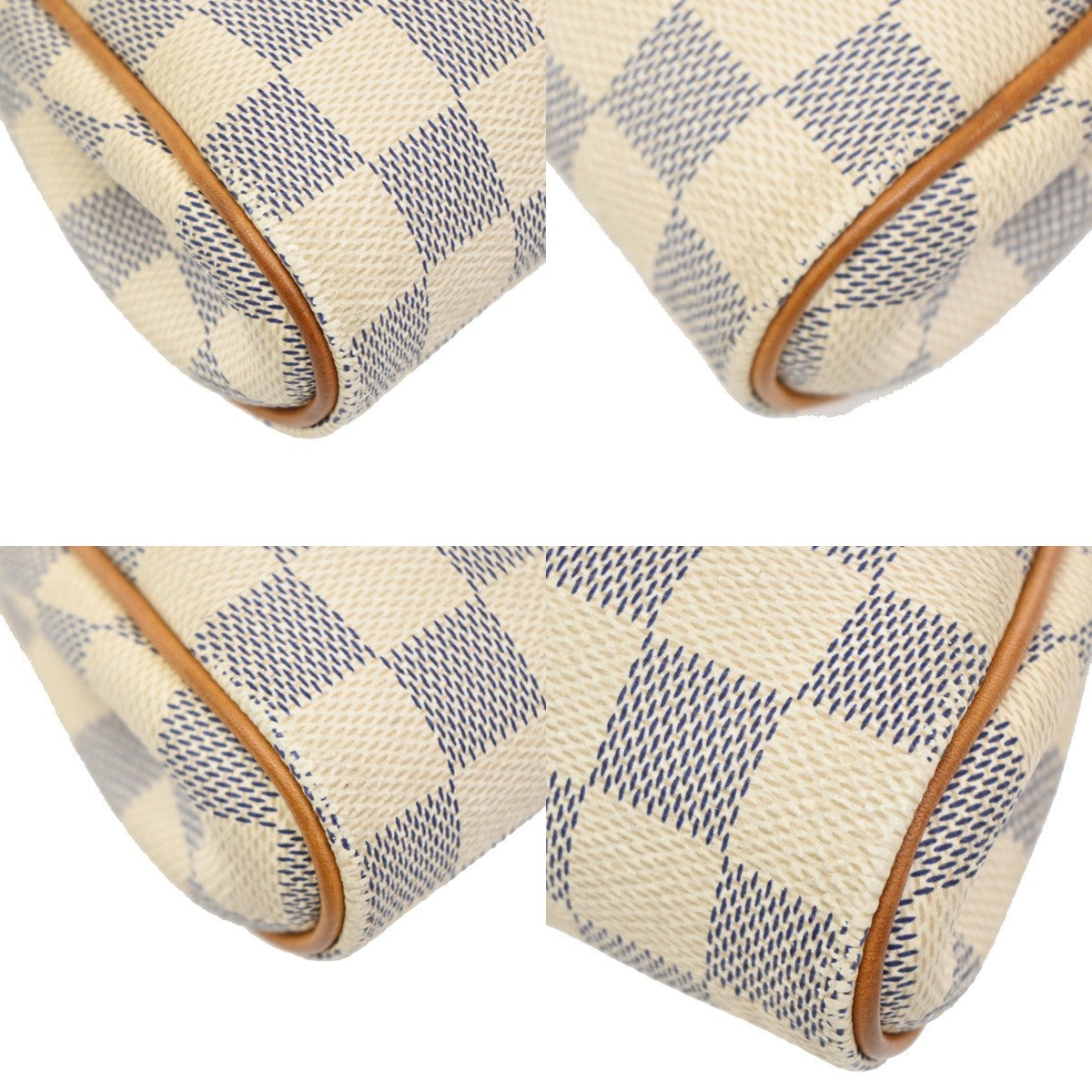 Louis Vuitton Eva Handbag Damier, WHITE, CANVAS, Shoulder bag