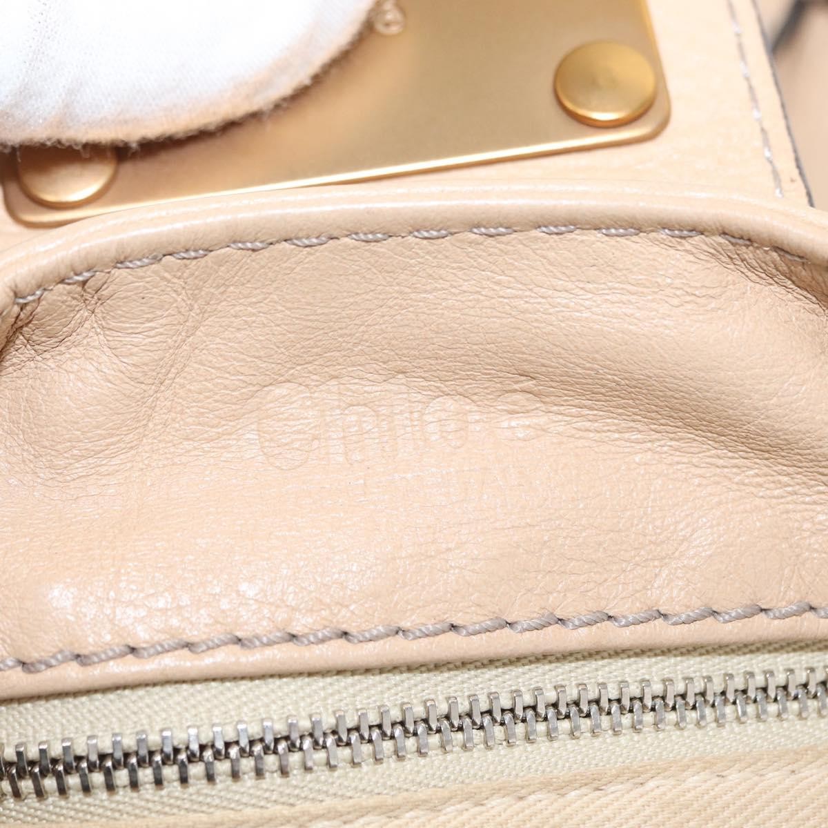 Chloe Paddington Lock Satchel Leather, BEIGE, LEATHER, Handbag