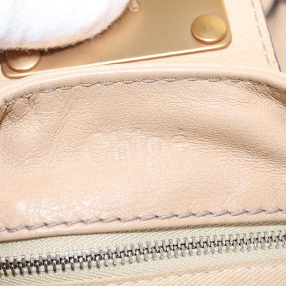 Chloe Paddington Lock Satchel Leather, BEIGE, LEATHER, Handbag