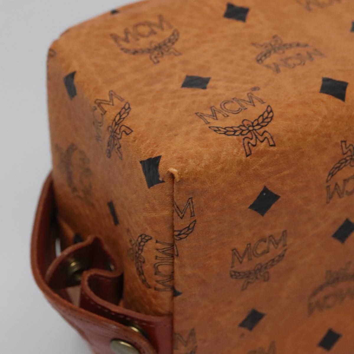 MCM Visetos pouch PVC, BROWN, PVC, Clutche & pouche