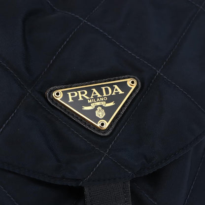 Prada Buckle Backpack Quilted Tessuto, NAVY, NYLON, Backpack