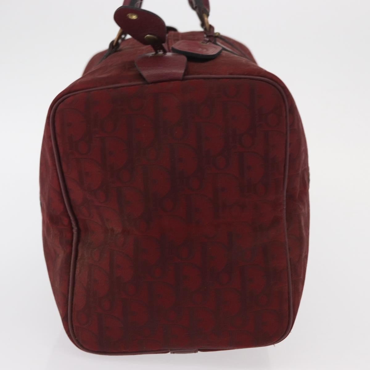 Christian Dior Vintage Trotter Boston Bag Diorissimo Canvas, RED, CANVAS, Handbag