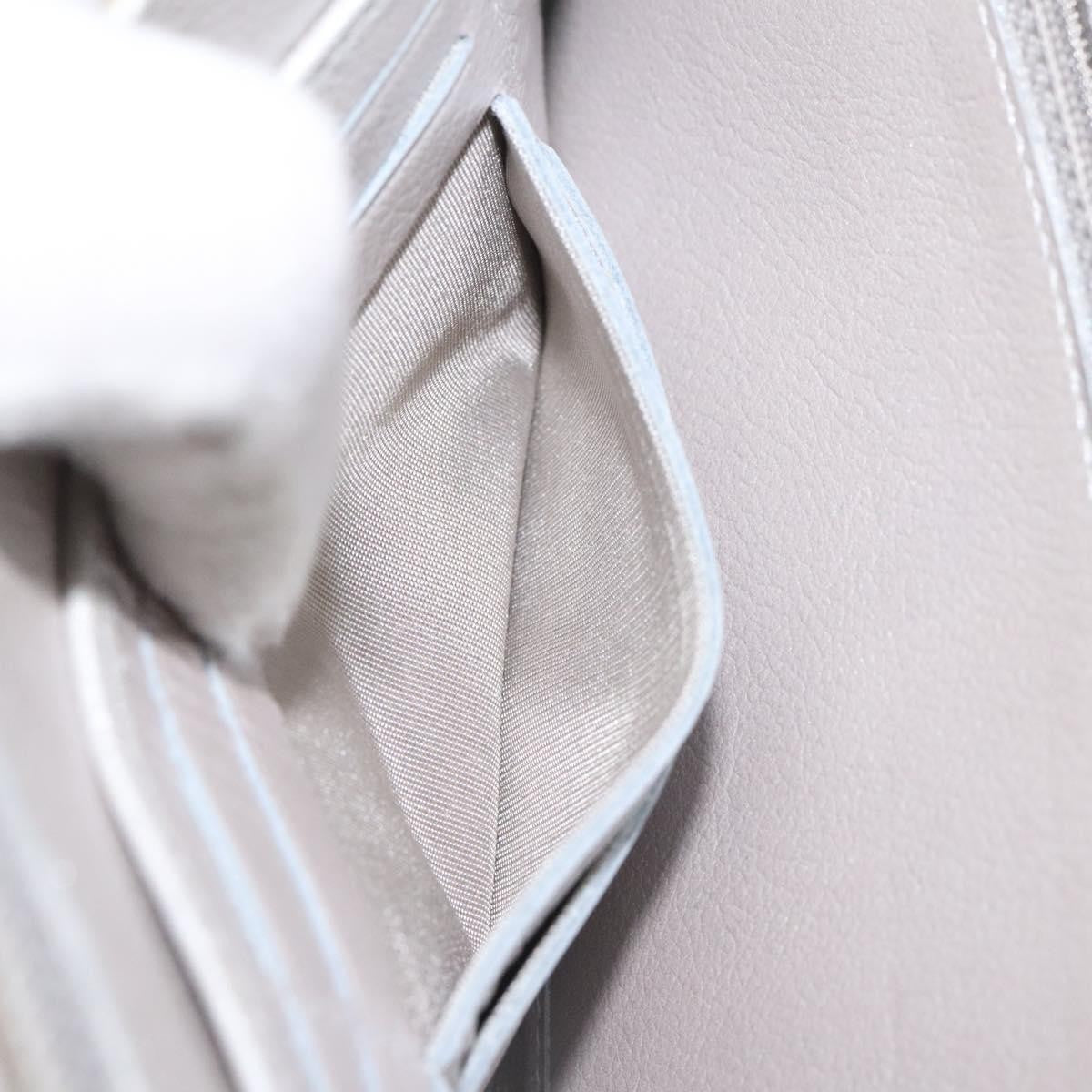 Chanel Camellia Zip Around Organizer Leather, SILVER, LEATHER, Wallets