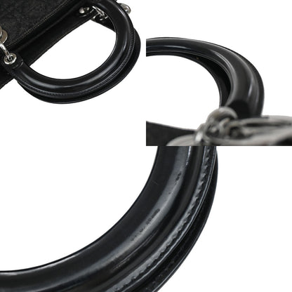 Christian Dior Vintage Lady Dior Bag Cannage Quilt Denim, BLACK, DENIM_JEANS, Handbag