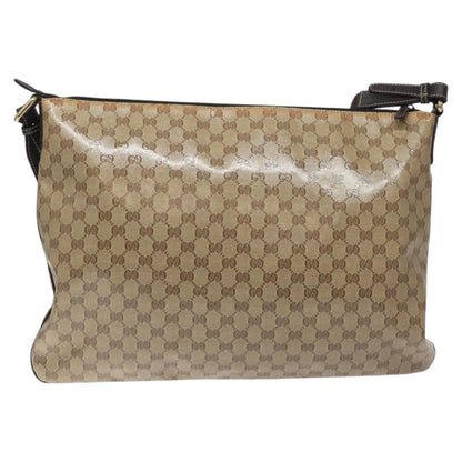 Gucci Flap Messenger Bag (Outlet) GG Coated Canvas, BEIGE, CANVAS, Shoulder bag