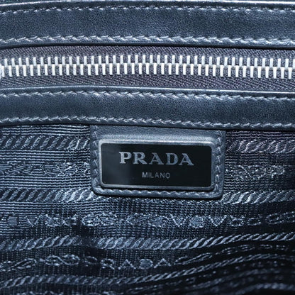Prada Zip Pochette Saffiano Leather, NAVY, LEATHER, Clutche & pouche