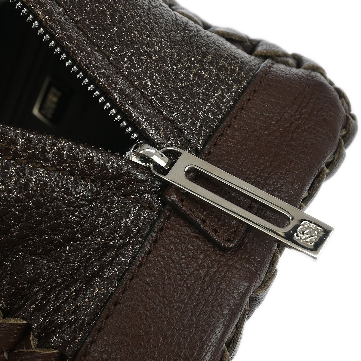 Loewe Amazona Bag Whipstitch Leather, BROWN, LEATHER, Handbag