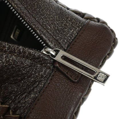 Loewe Amazona Bag Whipstitch Leather, BROWN, LEATHER, Handbag