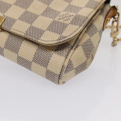 Louis Vuitton Favorite Handbag Damier, WHITE, CANVAS, Handbag