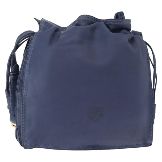 Loewe Flamenco Bag Leather, BLUE, LEATHER, Shoulder bag