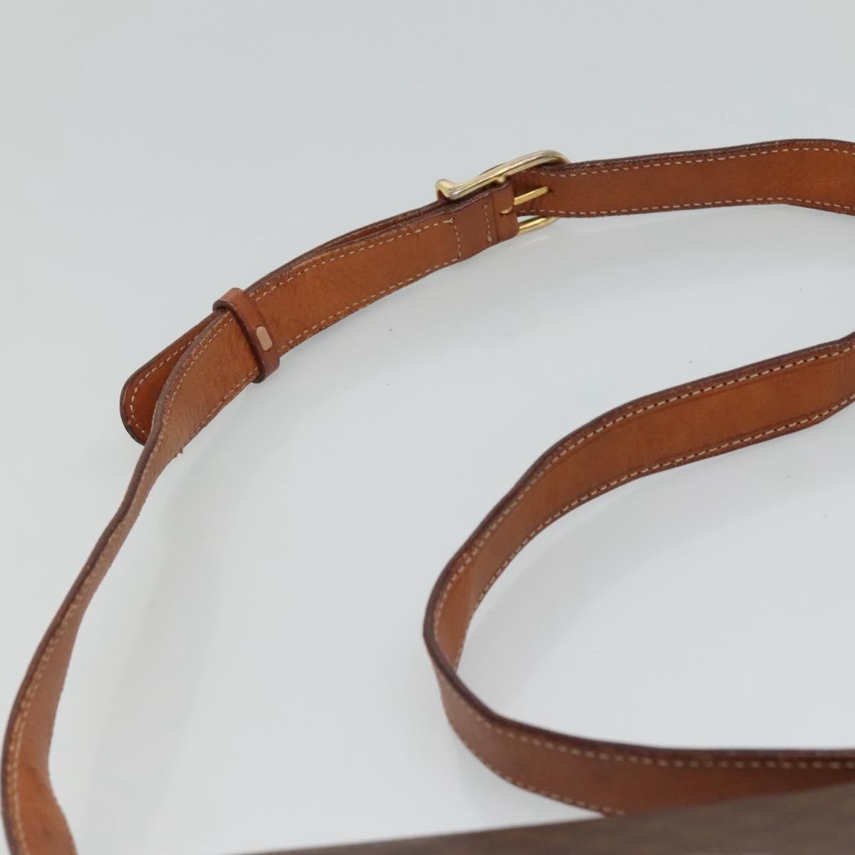 Celine Vintage Macadam Shoulder Bag Canvas and Leather, BROWN, CANVAS, Shoulder bag