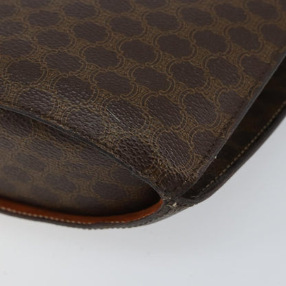 Celine Vintage Macadam Shoulder Bag Canvas, BROWN, PVC, Shoulder bag