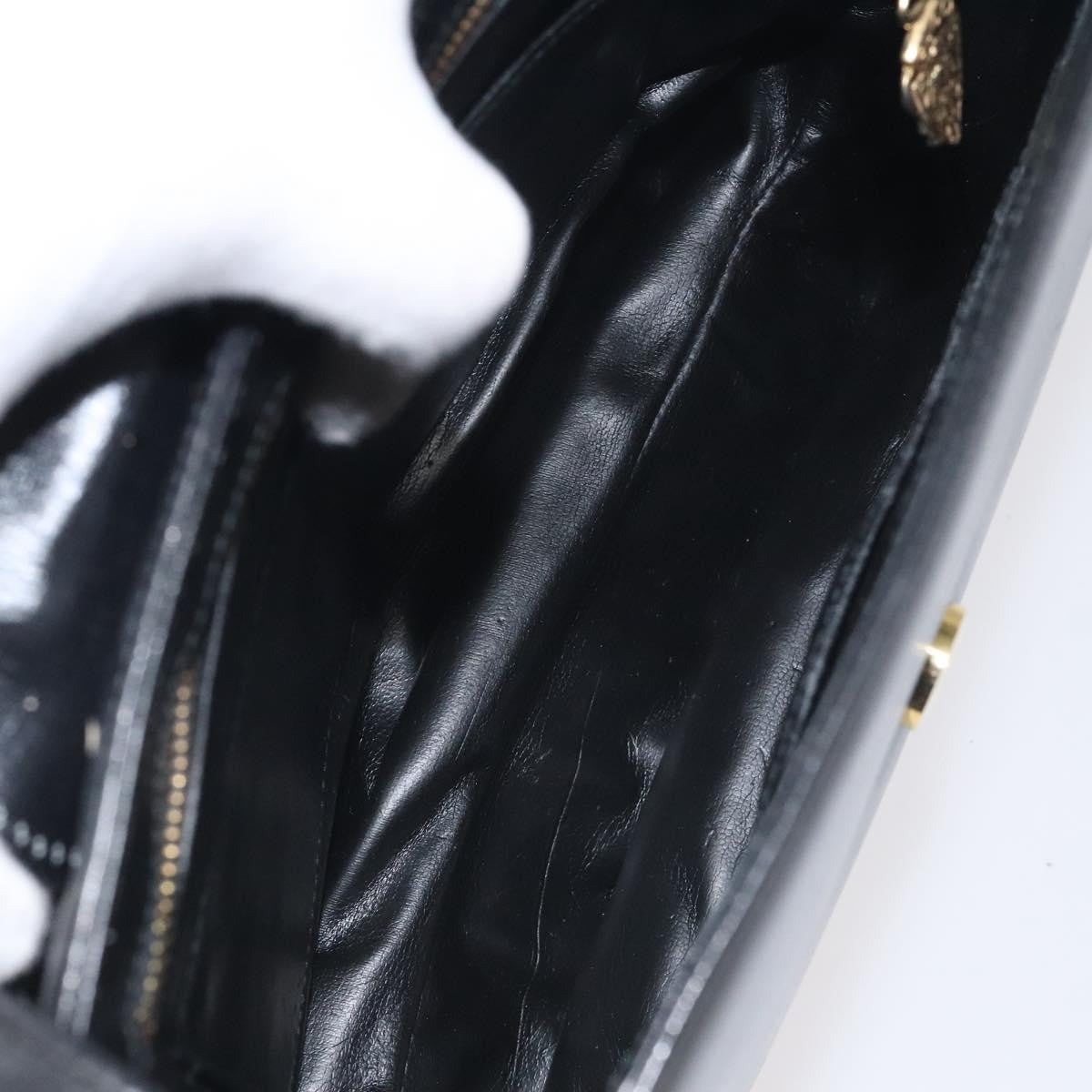 Gucci Vintage Flap Shoulder Bag Leather, BLACK, LEATHER, Shoulder bag