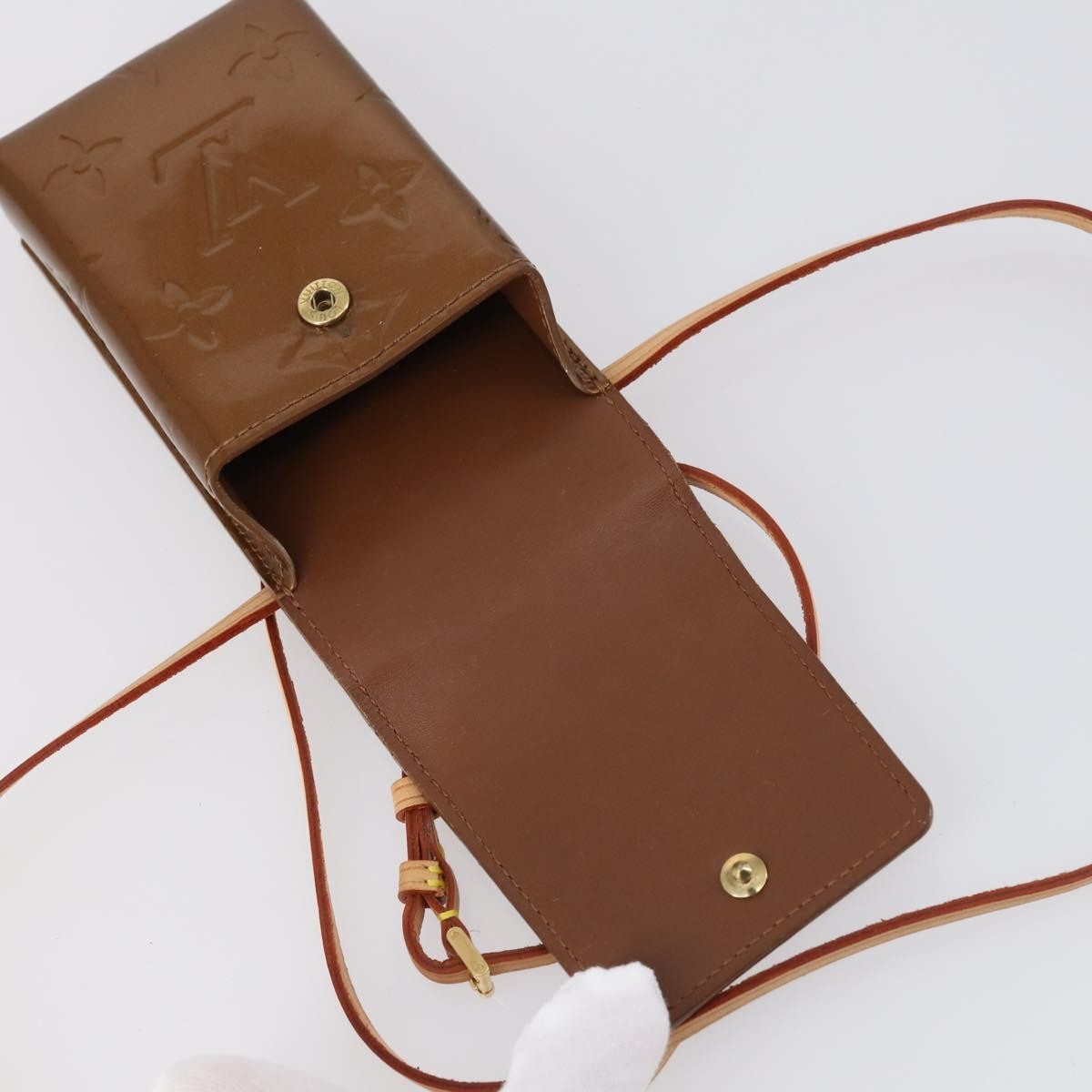 Louis Vuitton Walker Cigarette Case Holder Monogram Vernis, BROWN, PATENT_LEATHER, Clutche & pouche