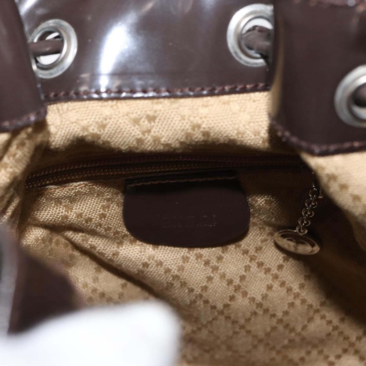 Gucci Vintage Bamboo Sling Backpack Nylon, KHAKI, NYLON, Backpack