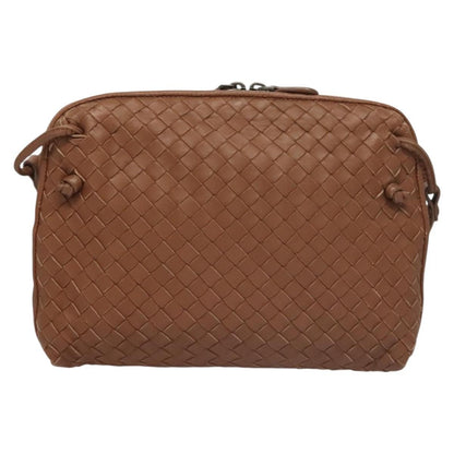 Bottega Veneta Intrecciato Leather, BROWN, LEATHER, Handbag