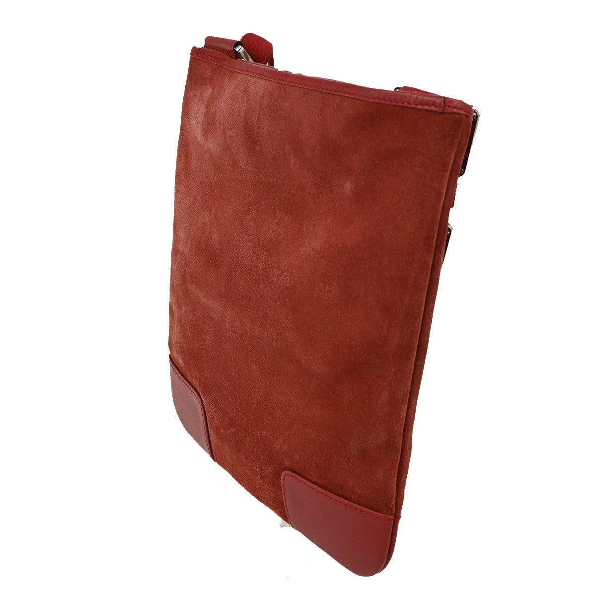 Loewe Anagram Shoulder Bag Suede, RED, SUEDE, Shoulder bag